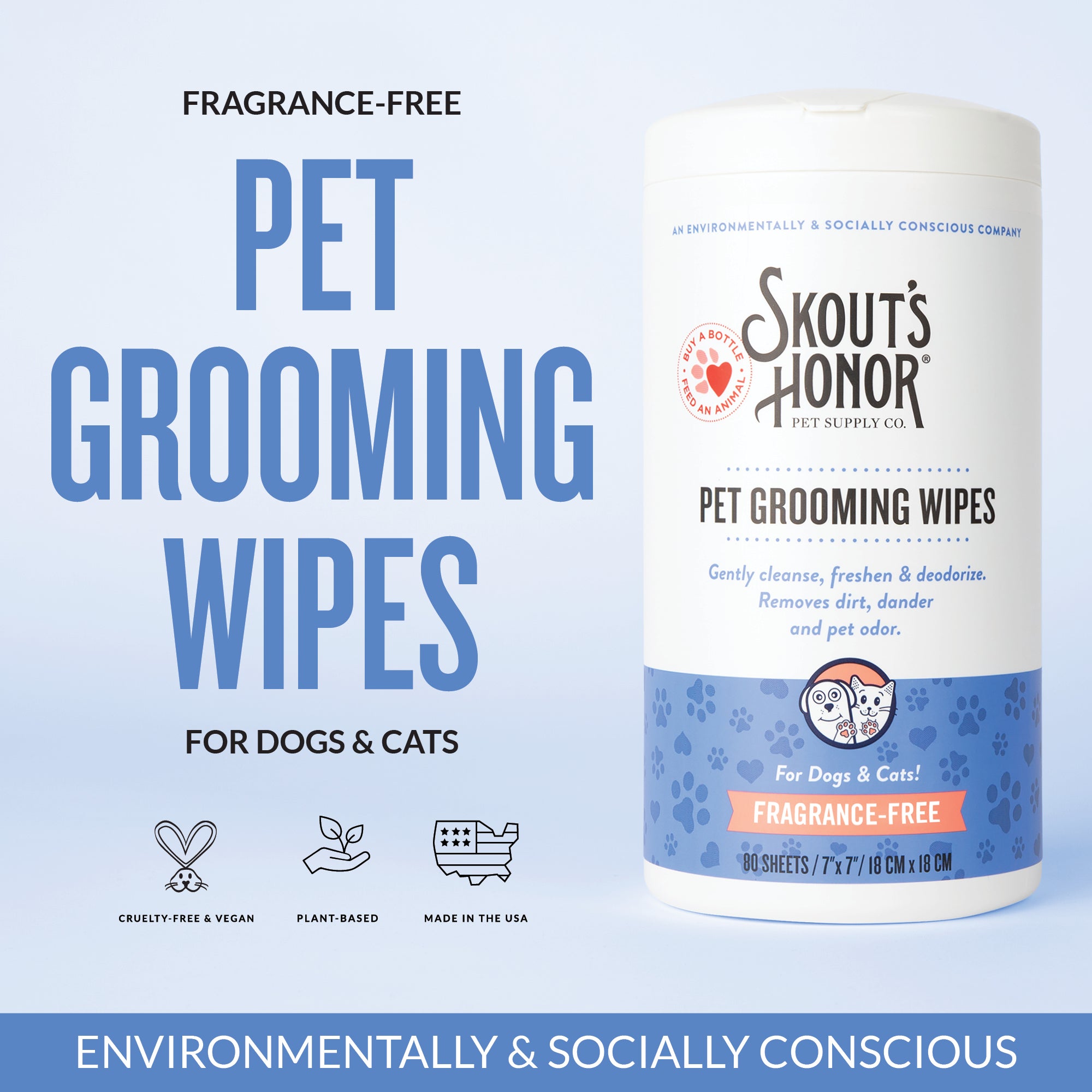 Pet Grooming Wipes for Dogs & Cats