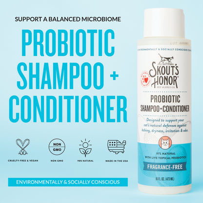 Cat Probiotic Shampoo + Conditioner Fragrance Free