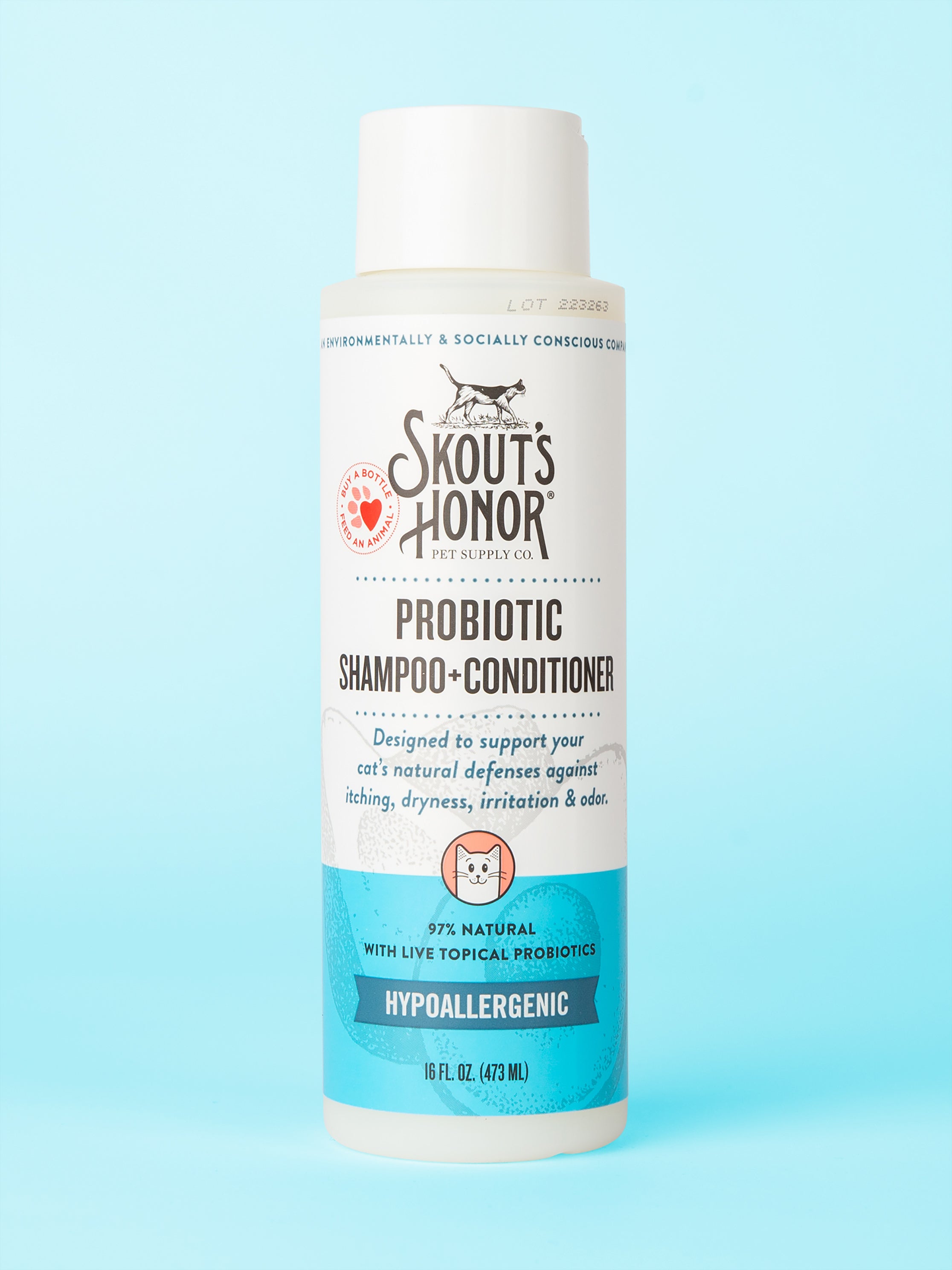Cat Probiotic Shampoo Conditioner Fragrance Free Skout s Honor