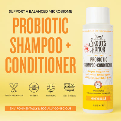 Cat Probiotic Shampoo + Conditioner Honeysuckle