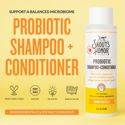 Cat Probiotic Shampoo + Conditioner Honeysuckle