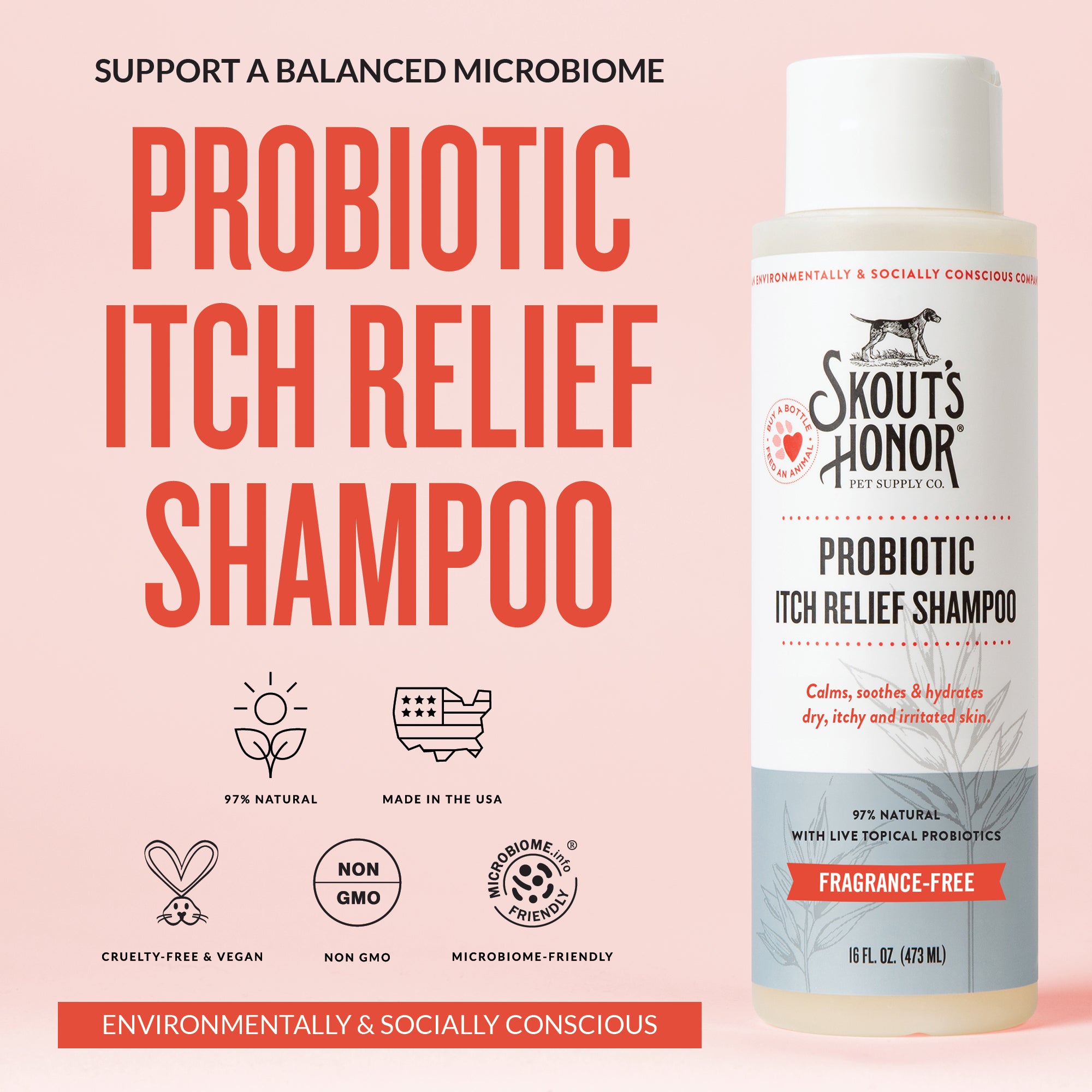 Probiotic Itch Relief Shampoo – Skout's Honor