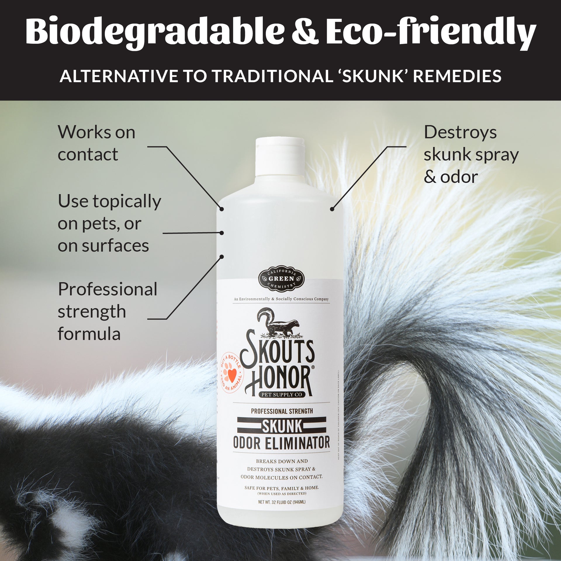 Dog Skunk Odor Remover | Skout's Honor