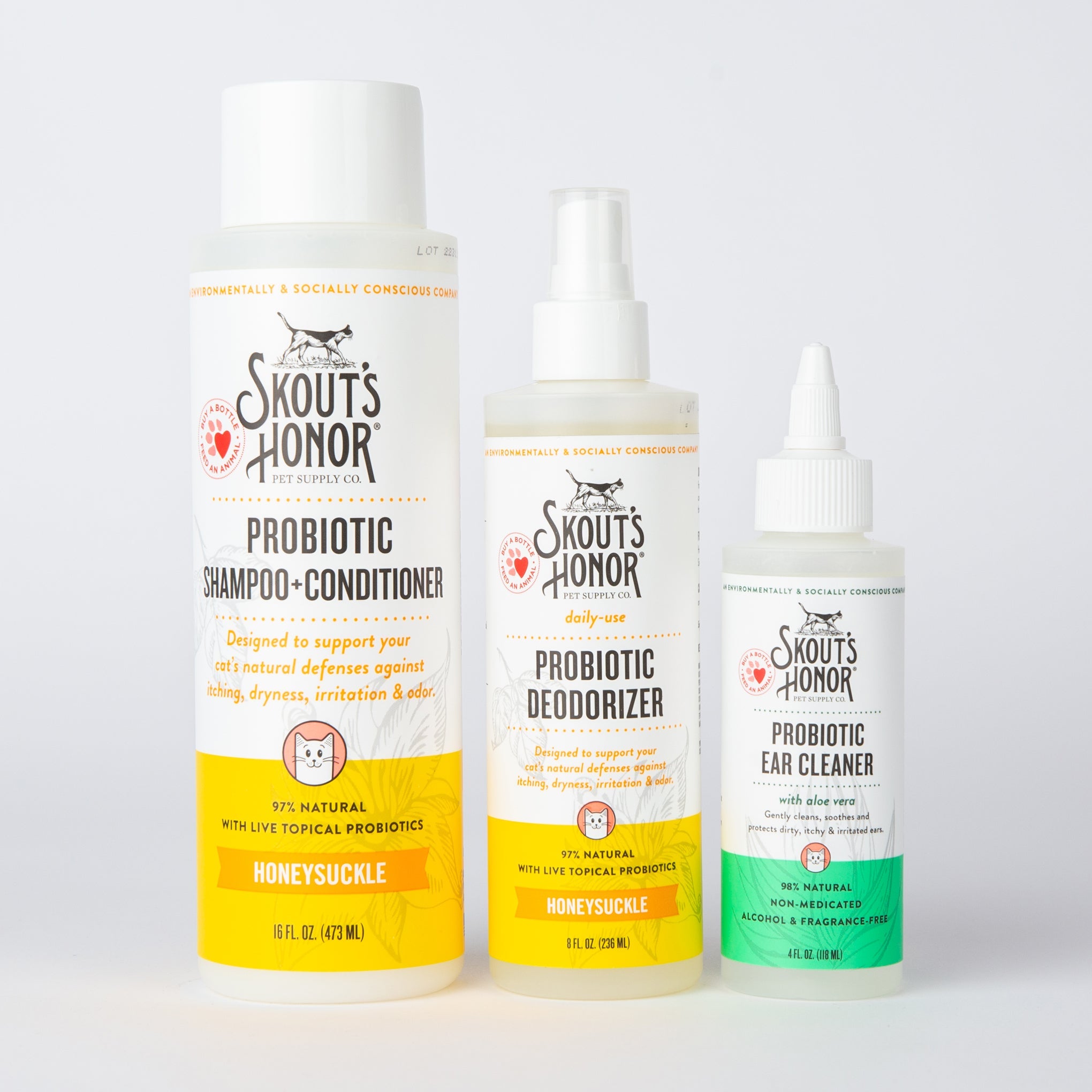 Cat Probiotic Grooming Bundle - Honeysuckle