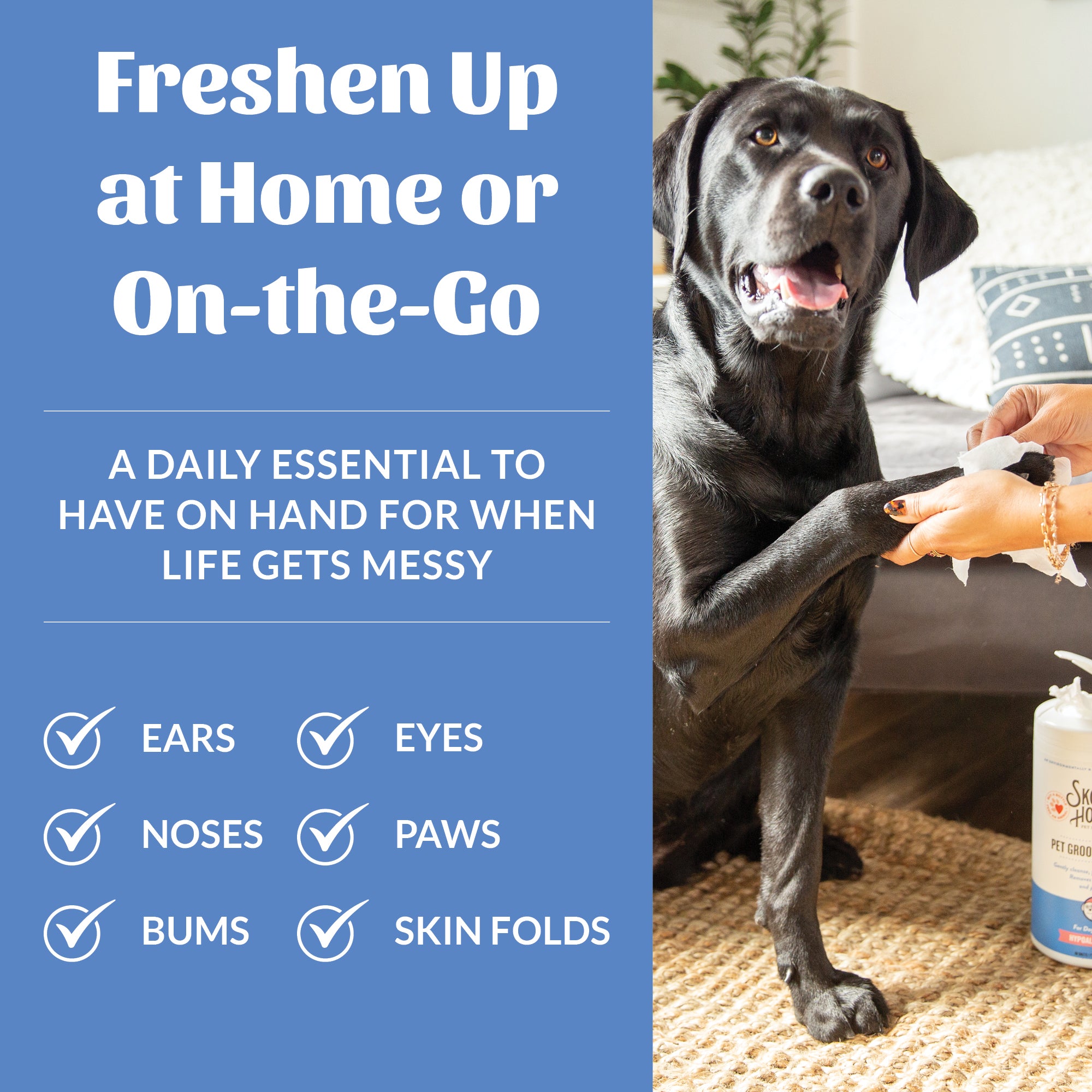 Pet Grooming Wipes for Dogs & Cats