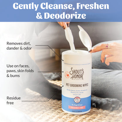 Pet Grooming Wipes for Dogs & Cats